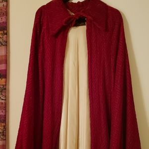 Vintage Red Velvet Cape
